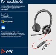 Słuchawki - HP POLY Blackwire 8225 USB-A Headset Czarny - miniaturka - grafika 1