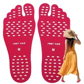 Akcesoria obuwnicze - Antypoślizgowe naklejki na stopy na plażę różowe 36-39 - miniaturka - grafika 1