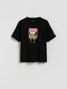 Reserved - T-shirt SpongeBob - czarny - Koszulki dla chłopców - miniaturka - grafika 1