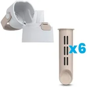 Butelki filtrujące - Zakrętka i 6 wkładów do butelki filtrującej Dafi SOLID cappuccino - miniaturka - grafika 1