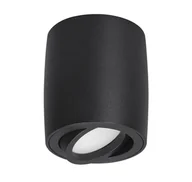 Lampy pozostałe - CARRIZAL LE61431 Lampa natynkowa cylindryczna czarna z aluminiowym korpusem - miniaturka - grafika 1