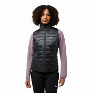 Damska kamizelka puchowa Jack Wolfskin PASSAMANI DOWN VEST W RDS Phantom - M - Kamizelki damskie - miniaturka - grafika 1