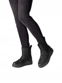 Śniegowce damskie - TAMARIS CZARNE ZIMOWE ŚNIEGOWCE Z ODKRYTYM ZAMKIEM I FUTERKIEM 39 6CA - miniaturka - grafika 1