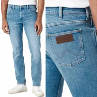 Spodnie męskie - Wrangler GREENSBORO REGULAR STRAIGHT Hero PROSTE BLUE DżINS W38 L34 - miniaturka - grafika 1