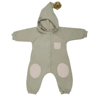 Hi Little One kombinezon całoroczny z kapturem TOG 2,0 OverSize BOHO Sage roz S Pom Pom - Kombinezony dla dzieci - miniaturka - grafika 1