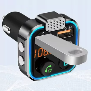 Transmiter FM P5 Bluetooth 5.0 2x USB + 1x PD USB-C czarny - Transmitery FM - miniaturka - grafika 5