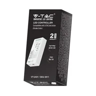 Taśmy LED - Kontroler Sterownik Ściemniacz V-TAC MONO Jednokolorowy 12A 12V-144W 24V-288W VT-2431 - miniaturka - grafika 1