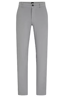 Spodenki męskie - BOSS Męskie spodnie chinosy, slim fit, z elastycznej bawełny twill, srebro, 32W / 32L - grafika 1