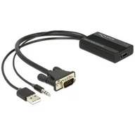 Kable komputerowe i do monitorów - Delock Adapter VGA/USB/3.5 mm audio - HDMI - miniaturka - grafika 1
