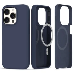Tech-Protect Silicone Magsafe do iPhone 15 Pro Max granatowy - Etui i futerały do telefonów - miniaturka - grafika 1