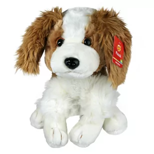 Maskotka Pies Biało-Brązowy 29 Cm Smily Play - Maskotki i pluszaki - miniaturka - grafika 1