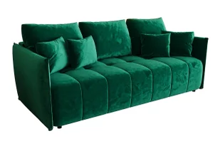 Ciemnozielona welurowa sofa rozkładana z pojemnikiem F2-H35 - Sofy i kanapy Ciemnozielona welurowa sofa rozkładana z pojemnikiem F2-H35 - Sofy i kanapy - miniaturka - grafika 1