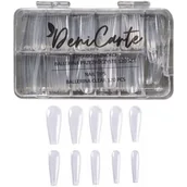 Sztuczne paznokcie i akcesoria - Formy tipsy balerina coffin clear przeźroczyste 120szt. - miniaturka - grafika 1