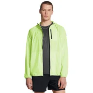 Kurtki męskie - Męska kurtka do biegania Under Armour Launch Lightweight Jacket - zielona - UNDER ARMOUR - miniaturka - grafika 1