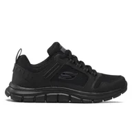 Buty trekkingowe męskie - Buty na co dzień na trening męskie SKECHERS TRACK KNOCKHILL skóra - miniaturka - grafika 1