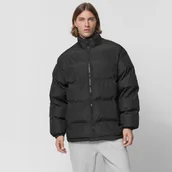 Kurtki męskie - Męska kurtka puchowa pikowana Outhorn OTHAW23TDJAM261 - czarna - miniaturka - grafika 1