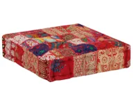 Pufy i podnóżki - Kwadratowa pufa patchwork - Reo 2X - miniaturka - grafika 1