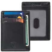 Etui na dokumenty i karty - Koruma, Etiu męskie na karty, czarne, 11x8x0,6 cm - miniaturka - grafika 1