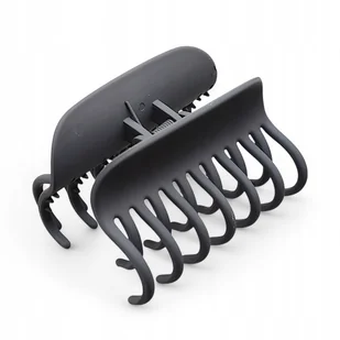 Klamra do włosów Szczęka Spinka podwójne zęby Szara mocna - Ozdoby do włosów - miniaturka - grafika 1