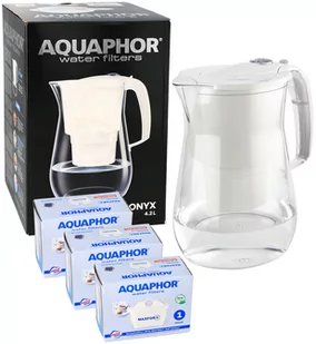 Dzbanek filtrujący wodę Aquaphor Onyx 4.2L BIAŁY TRITAN + 3 FILTRY wkłady - Dzbanki filtrujące - miniaturka - grafika 1