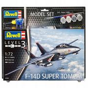 Modele do sklejania - Revell Myśliwiec wielozadaniowy F-14D Super Tomcat (z farbami) 63960 - miniaturka - grafika 1