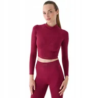 Bluzki damskie - Koszulka damska 4F Longsleeve FNK F483 burgund 4FRAW24TFLOF483 60S XS/S - miniaturka - grafika 1