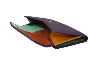 Duży portfel ze złotym zapięciem - Fioletowy - Portfele Duży portfel ze złotym zapięciem - Fioletowy - Portfele - miniaturka - grafika 10