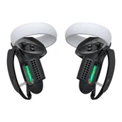 Kontrolery gier na PC - Pokrowiec na kontrolery z otworem na baterię i uchwytem Kiwi Design Q1 PRO-2.2 do Meta Quest 2 czarne - miniaturka - grafika 1