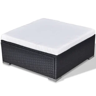 6-cz. zestaw wypoczynkowy do ogrodu, poduszki, rattan PE czarny - Meble ogrodowe - miniaturka - grafika 10