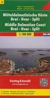 Atlasy i mapy - Freytag&amp;Berndt Brać Hvar Split Chorwacja część 3 mapa 1:100 000 Freytag & Berndt - miniaturka - grafika 1