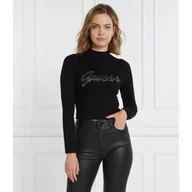 Bluzki damskie - GUESS Bluzka RHINESTONE LOGO | Regular Fit - miniaturka - grafika 1
