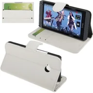 Etui i futerały do telefonów - Etui na telefon komórkowy Horizontal Flip z kieszeniami na karty kredytowe do HTC One M7 White - miniaturka - grafika 1