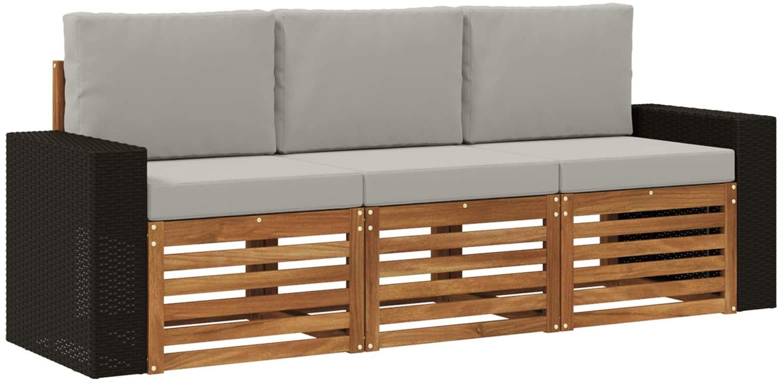 vidaXL Zestawy sof z poduszką 3 pcs Lite Drewno Akacji