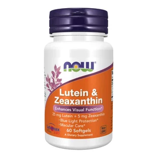 Now Foods Lutein & Zeaxanthin Luteina i zeaksantyna (60 kap) 023E-883E9 - Suplementy naturalne - miniaturka - grafika 1