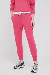 Spodnie damskie - Ralph Lauren Polo Polo spodnie damskie kolor różowy gładkie - grafika 1