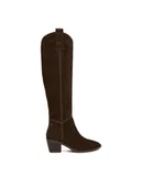 Kozaki damskie - Badura Kozaki C-ANIYA-DX01381 Brązowy - miniaturka - grafika 1