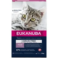 Sucha karma dla kotów - Eukanuba Kitten Grain Free, z łososiem - 10 kg - miniaturka - grafika 1