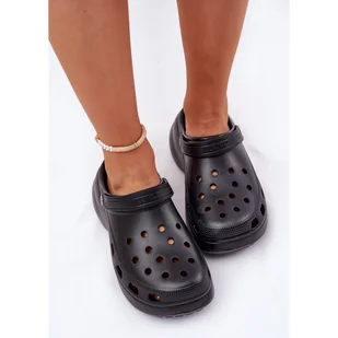 Piankowe Klapki Damskie Na Masywnej Podeszwie Big Star RR274A118 Czarne - Klapki i japonki damskie - miniaturka - grafika 1