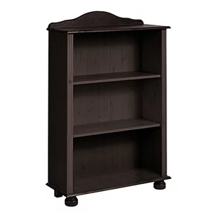 Ciemnobrązowy niski regał z litej sosny Støraa Ella - Regały - miniaturka - grafika 1