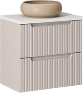 Meble łazienkowe - Zestaw meblowy 60cm z blatem i umywalką nablatową Wiki - miniaturka - grafika 1