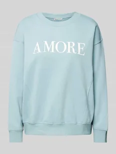 Bluza o kroju comfort fit z mieszanki bawełny z nadrukiem z napisem - Bluzy damskie - miniaturka - grafika 1