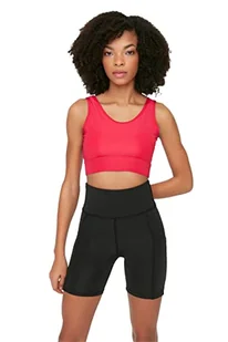 Trendyol Women's Black High Waist Mobile Detailed sportowe legginsy do jogi, szorty do jogi, M - Spodenki damskie - miniaturka - grafika 1