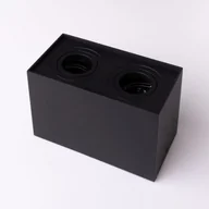 Lampy sufitowe - Reflektor sufitowy spot natynkowy Spot prostokątny czarny 2xGU10x35W wym: 12,5 x 18,5 x 9,5 cm aluminium Ecolight - miniaturka - grafika 1