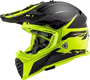 LS2 Kask motocrossowy FAST EVO ROAR czarny matowy żółty L - Kaski motocyklowe - miniaturka - grafika 1