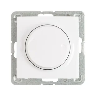Ściemniacz uniwersalny Ospel Impresja ŁP-8YL2/M/00 do LED 0-100W do żarówek i halogenów 10-250W biały - Wyłączniki światła i elektryczne - miniaturka - grafika 1