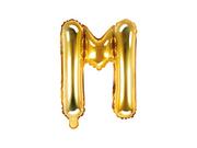 Balony i akcesoria - Party Deco Balon foliowy litera "M" złota - 35 cm FB2M-M-019 - miniaturka - grafika 1