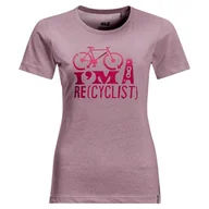 Koszulki i topy damskie - Koszulka damska Jack Wolfskin  Ocean Trail T Violet Quartz S - miniaturka - grafika 1