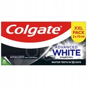 Pasty do zębów - Colgate Advanced White Charcoal wybielająca pasta do zębów z aktywnym węglem 2x75 ml - miniaturka - grafika 1
