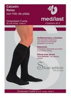 Bielizna lecznicza - Pończochy uciskowe Medilast Calcetín Fuerte Silver Negro Extra Grande (8470001668882) - miniaturka - grafika 1