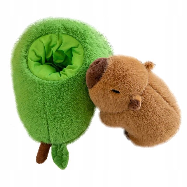 PLUSZOWA ZABAWKA KAPIBARA W AWOKADO MASKOTKA 55 CM PLUSZAK PRZYTULANKA
